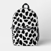 Zwart-witte koeienprint bedrukte rugzak (Voorkant)