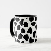 Zwart-witte koeienprint mok (Voorkant links)