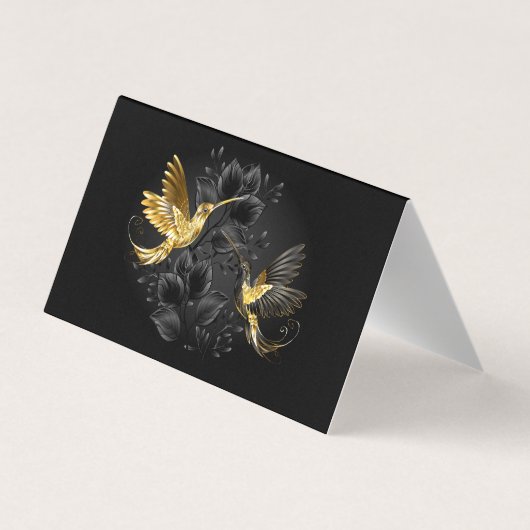 Zwart-witte Kolibrie Visitekaartjes (Achterkant)