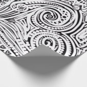 Zwart-witte kraskunst cadeaupapier (Hoek)