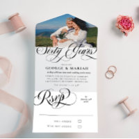 Zwart Witte Krullen Foto 60ste Huwelijksverjaardag