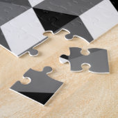 Zwart-witte kubussen Optische illusie onmogelijk Legpuzzel (Zijkant)