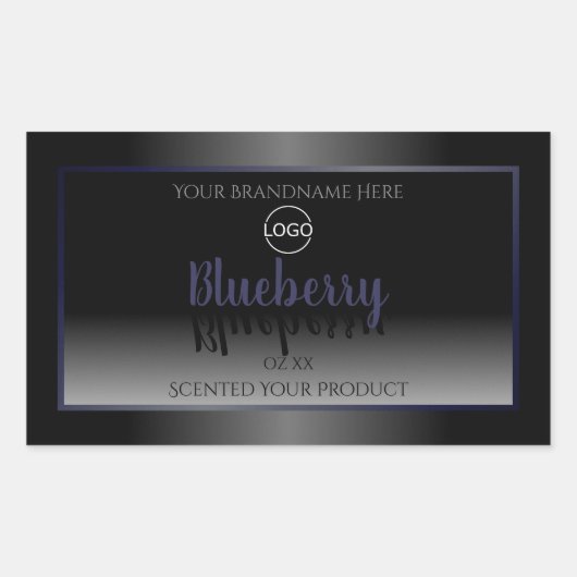 Zwart-witte labels Blauw Lijst Logo toevoegen (Voorkant)