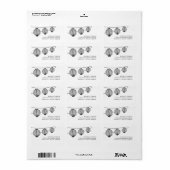 Zwart-witte lantaarns retouradres etiket (Full Sheet)