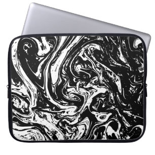 Zwart-witte laptophoes laptop sleeve
