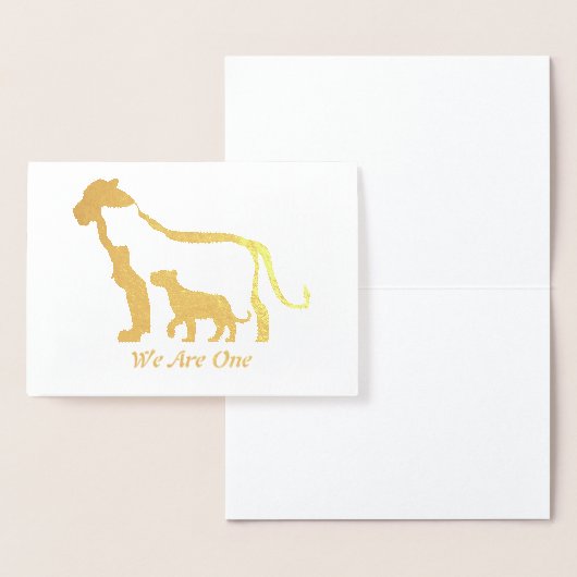 Zwart-witte leeuwen folie kaarten (Display)