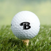 Zwart-witte letter B monogram Golfballen (Insitu Shirt)