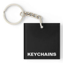 Zwart Witte Lettertype Sleutelhanger