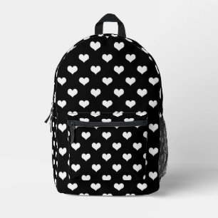 Zwart Witte Lieve Harten Ontwerp Bedrukte Rugzak