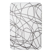 Zwart-witte lijnkunst badmat (Voorkant Verticaal)
