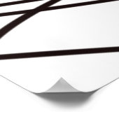 Zwart-witte lijnkunst poster (Hoek)