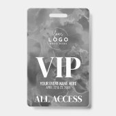 Zwart Witte Logo VIP-Event Badge (Achterkant)