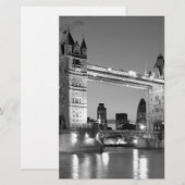 Zwart Witte London Tower Bridge Briefpapier (Voorkant / Achterkant)