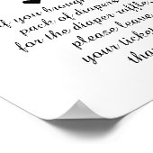 Zwart & Witte Luier Raffle Poster (Hoek)