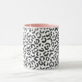 Zwart-witte luipaard afdrukken Gold Heart   Mok (Midden)