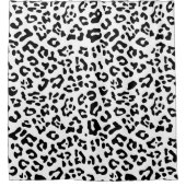 Zwart-witte luipaard douchegordijn (Voorkant)