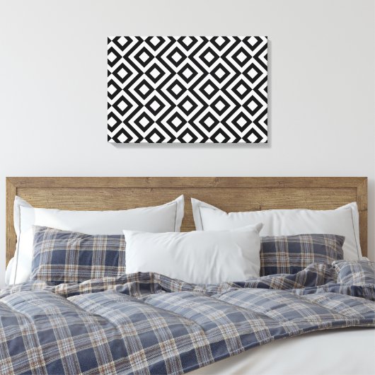 Zwart-witte mander canvas afdruk (Insitu (Slaapkamer))