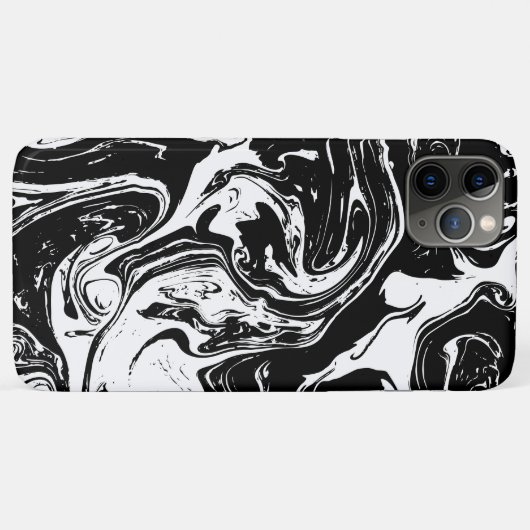 Zwart-witte marmer Case-Mate iPhone case (Achterkant (horizontaal))