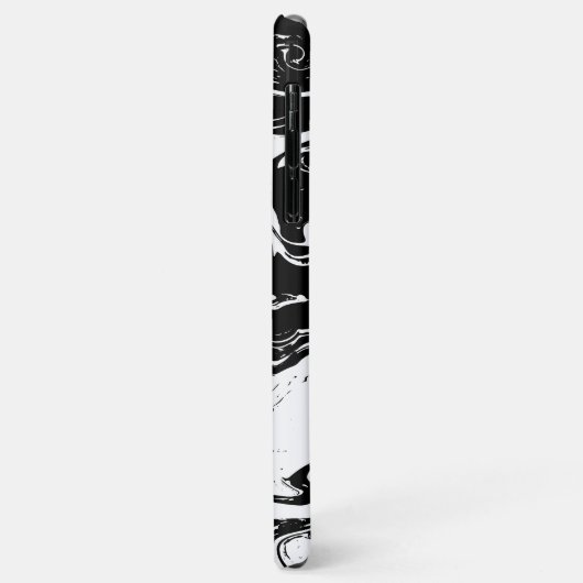 Zwart-witte marmer Case-Mate iPhone case (Achterkant/links)