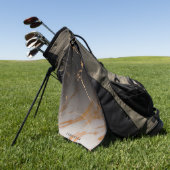 Zwart-witte marmer golfhanddoek (Groen)