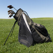 Zwart-witte marmer golfhanddoek (Groen)