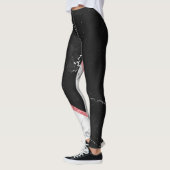 Zwart-witte marmer leggings (Links)