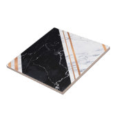 Zwart-witte marmer tegeltje (Zijkant)