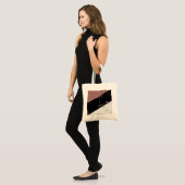 Zwart-witte marmer tote bag (Voorkant (model))