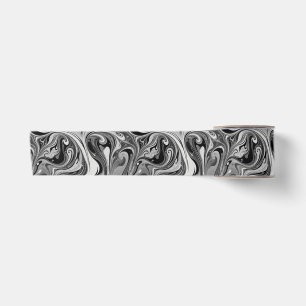 Zwart Witte Marmer Werveling Monochroom Abstract Lint