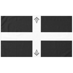 Zwart-witte Masonische tafelkleden en decorrecties
