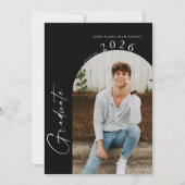 Zwart-witte minimalistische fotograafpartij kaart (Voorkant)