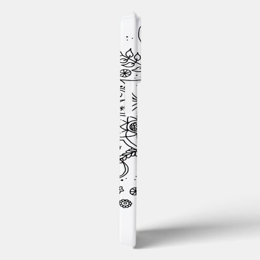 Zwart-witte modderbloemen kleur in Afbeelding Case-Mate iPhone Case (Achterkant / Rechts)