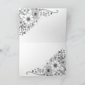 Zwart-witte modderbloemen kleur in Afbeelding Kaart (Binnen)