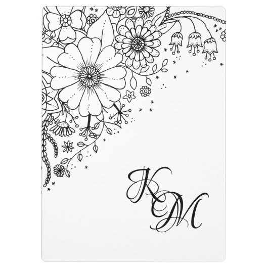 Zwart-witte modderbloemen kleur in Afbeelding Klembord (Achterkant)