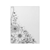 Zwart-witte modderbloemen kleur in Afbeelding Notitieblok (Gedraaid)