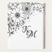 Zwart-witte modderbloemen kleur in Afbeelding Planner (Achterkant)