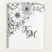Zwart-witte modderbloemen kleur in Afbeelding Planner (Voorkant)