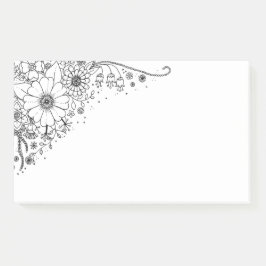 Zwart-witte modderbloemen kleur in Afbeelding Post-it® Notes