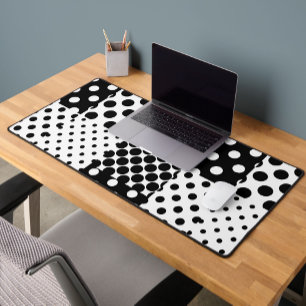Zwart Witte Mode Stippen Stijl Design Bureaumat