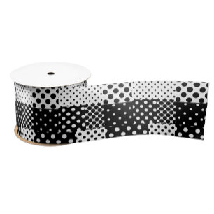 Zwart Witte Mode Stippen Stijl Design  Lint
