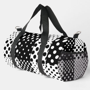 Zwart Witte Mode Stippen Stijl Design Plunjezak