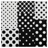 Zwart Witte Mode Stippen Stijl Design Stof (Swatch)