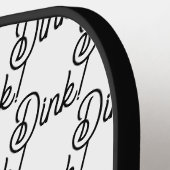Zwart Witte Moderne Aangepaste Monogram Dink Pickleball Paddle (Links Detail)