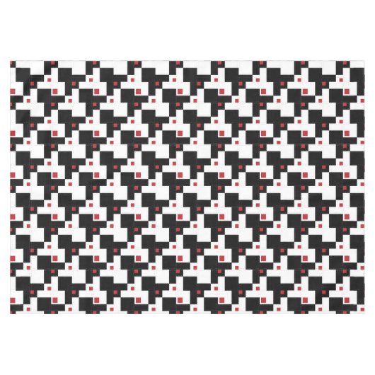 Zwart-witte, moderne  tablet tafelkleed (Voorkant (Horizontaal))