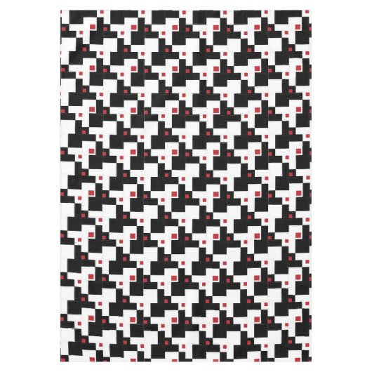 Zwart-witte, moderne  tablet tafelkleed (Voorkant)