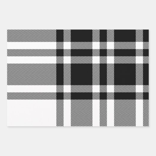 Zwart-witte monarchvlinders monogram inpakpapier vel (Voorkant 3)