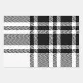 Zwart-witte monogrammen inpakpapier vel (Voorkant 3)