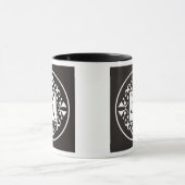 Zwart-witte monogrammen mok (Midden)