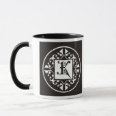 Zwart-witte monogrammen mok (Links)
