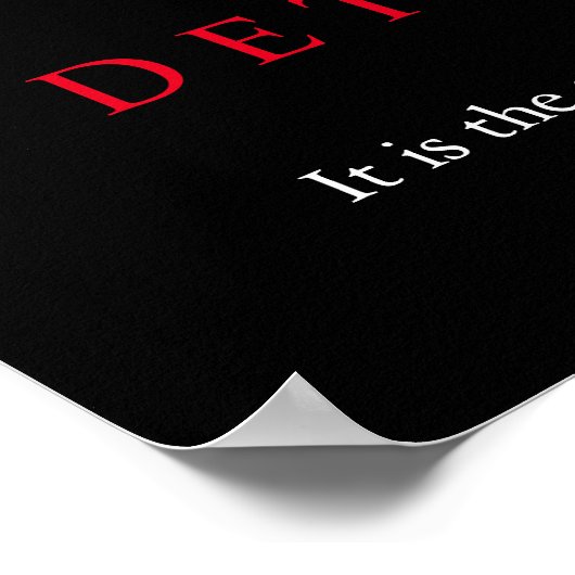 Zwart-witte Motivatie determinatie-ion art Poster (Hoek)